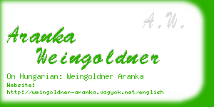 aranka weingoldner business card